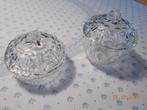 Set van 2 Vintage glazen potjes (Reims), Huis en Inrichting, Ophalen, Zo goed als nieuw, Glas, Glas of Glazen