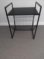 Bijzettafel met tijdschriftenrek 10€, Minder dan 55 cm, Metaal of Aluminium, Zo goed als nieuw, Tijdloos