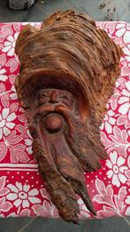 Zeer mooi houten snijwerk - gezicht uit boom van J WELLS, Antiek en Kunst, Kunst | Beelden en Houtsnijwerken, Ophalen of Verzenden