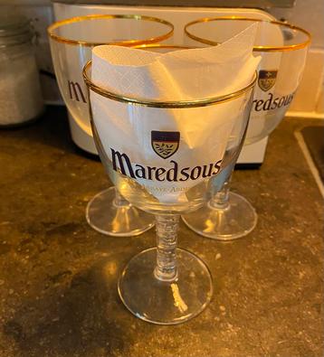 3 bierglazen Maredsous beschikbaar voor biedingen