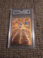 Charizard Base, Metal, Ultra Premium, Global Grading 8, Hobby en Vrije tijd, Ophalen of Verzenden, Nieuw, Losse kaart, Foil