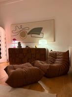 Togo 1-zits en leren voetenbank, Ligne Roset, Michel Ducaroy, Ophalen