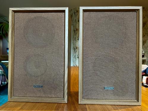 Onkyo Dynamic FOUR 700 vintage 1969 luidsprekers, Audio, Tv en Foto, Luidsprekerboxen, Zo goed als nieuw, Front, Rear of Stereo speakers