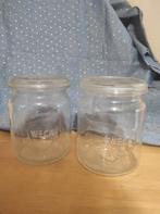 2 x Weck potten voorraadpotten Rillenglas 1 liter, Huis en Inrichting, Keuken | Potten en Pannen, Ophalen, Gebruikt, Glas, Pot, Bus of Blik