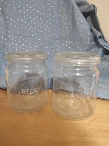 2 x Weck potten voorraadpotten Rillenglas 1 liter beschikbaar voor biedingen