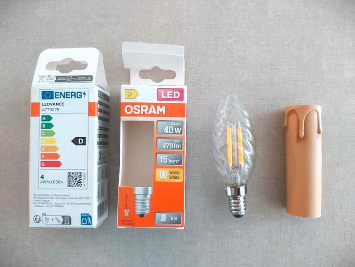 9 NIEUWE Osram ledlampen & waskaarsen voor luster!, Huis en Inrichting, Lampen | Kroonluchters, Nieuw, Ophalen of Verzenden