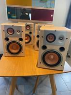 Jbl Studio S38bE-serie (4x), Front, Rear of Stereo speakers, Zo goed als nieuw, JBL, 120 watt of meer