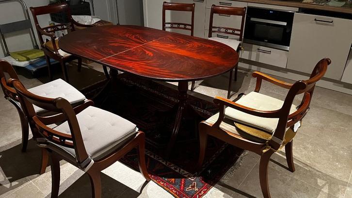 Eetkamer (incl tafel,6stoelen, dressoir & salontafel), Huis en Inrichting, Complete eetkamers, Gebruikt, 4 tot 6 stoelen, Ophalen
