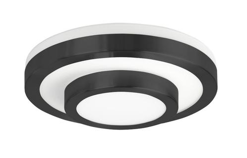badkamer Plafondlamp LED dimbaar IP44 zwart 35cm, Maison & Meubles, Lampes | Plafonniers, Neuf, Verre, Métal, Enlèvement ou Envoi