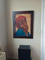 Symbolistisch portret van een oosterse man met een tulband, Antiek en Kunst, Kunst | Schilderijen | Abstract, Ophalen of Verzenden