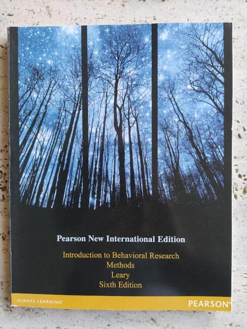 Introduction to Behavioral Research methods, Boeken, Psychologie, Gelezen, Klinische psychologie, Ophalen of Verzenden