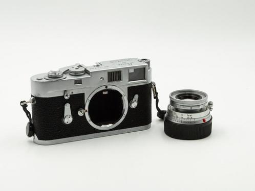 Leica M2 (CLA'd) + Leitz Wetzlar Elmar 50mm F2.8, Audio, Tv en Foto, Fotocamera's Analoog, Refurbished, Leica, Ophalen of Verzenden