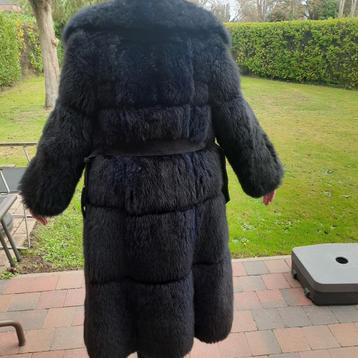 BALMAIN FOURRURES*LANGE BONTJAS OPPOSUM*mt.36/38*BLAUW* beschikbaar voor biedingen