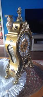 prachtige werkende bronzen kartelklok hoogte 55 cm, Antiquités & Art, Antiquités | Horloges, Enlèvement ou Envoi