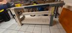 Houten Timmermans werkbank, Doe-het-zelf en Bouw, Werkbanken, Ophalen, Gebruikt, Minder dan 70 cm, Bankschroef