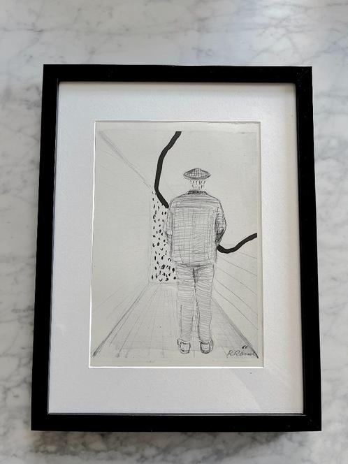 Roger Raveel "Man op de rugzijde in de gang" 1966, Antiek en Kunst, Kunst | Litho's en Zeefdrukken, Ophalen