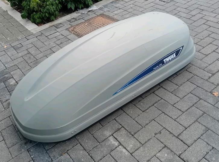 Dakbox- skibox Thule Pacific 200 410liter max 50kg, Auto diversen, Dakkoffers, Gebruikt, Ophalen