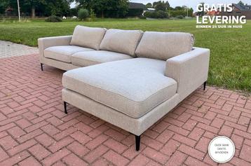 LIVRAISON GRATUITE Canapé d'angle en tissu gris HEEL BE Beau, Quatre personnes ou plus, Comme neuf, Tissus, Moderne