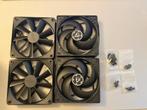 4 Fans 120mm Arctic P12 PWM & NZXT, Computers en Software, Ophalen of Verzenden, Gebruikt, Luchtkoeling