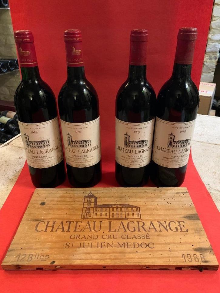 Chateau Lagrange 1998 2x 75cl en 1989 2x 75 cl, Verzamelen, Wijnen, Zo goed als nieuw, Rode wijn, Frankrijk, Vol, Ophalen of Verzenden