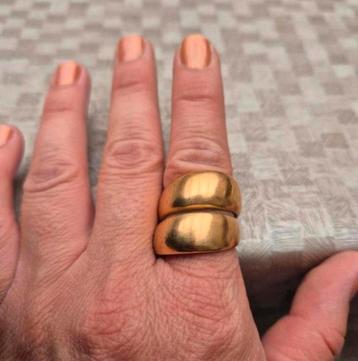 Drie micron vergulde brede ring maat 56 goede qwaliteit  beschikbaar voor biedingen