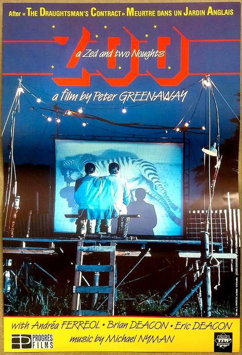 PETER GREENAWAY affiche 1985 ZOO A Zed and Two Noughts, Collections, Posters & Affiches, Comme neuf, Envoi