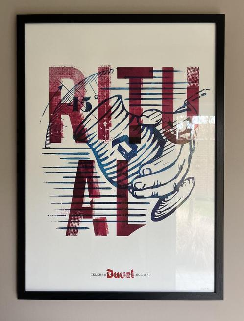 Duvel - kaders - Ritual - Passion - Details, Verzamelen, Biermerken, Zo goed als nieuw, Reclamebord, Plaat of Schild, Duvel, Ophalen