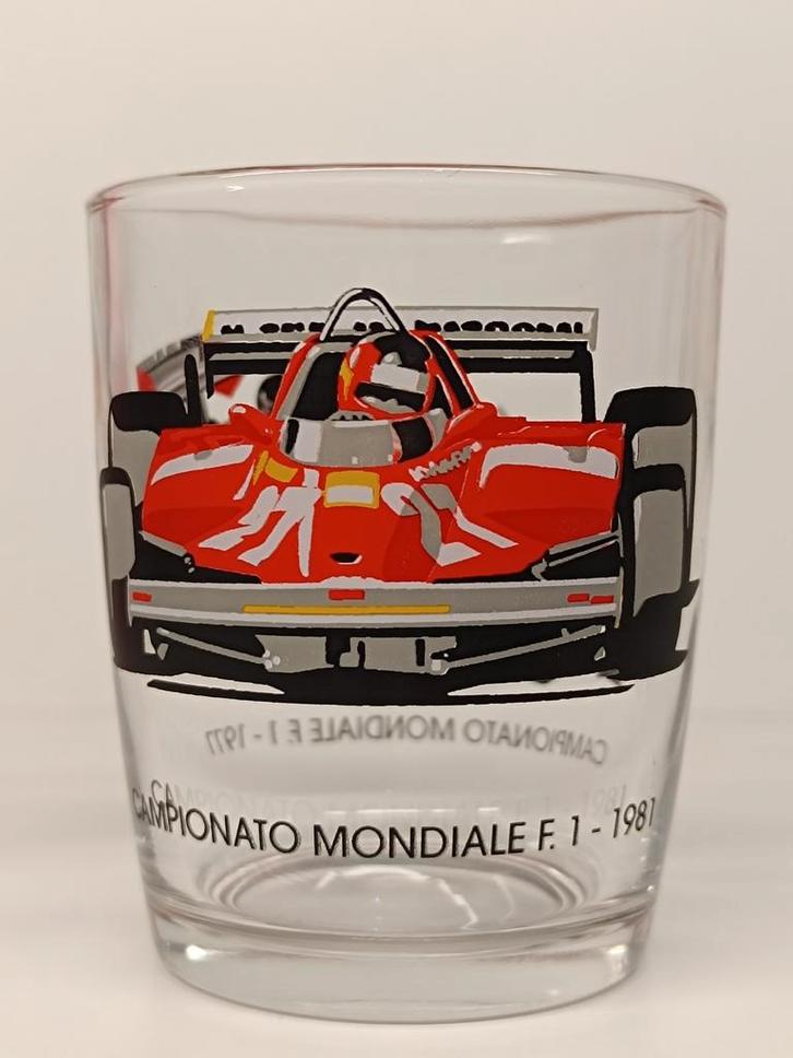 Nutella Ferrero Campionato Mondiale F1 1977-1981 glas, Verzamelen, Glas en Drinkglazen, Ophalen of Verzenden
