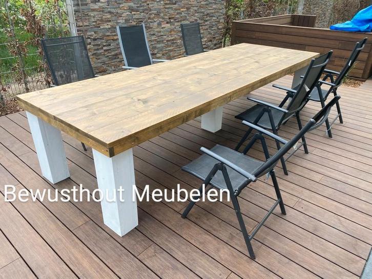 Steigerhout Tafel voor tuin, terras en balkon!!, Tuin en Terras, Tuintafels, Ophalen of Verzenden