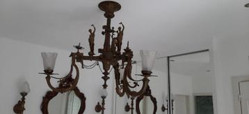 Antieke bronzen lamp 