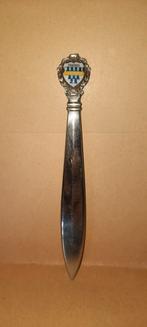 Zilveren & geëmailleerde briefopener van stadschild, Antiek en Kunst, Ophalen of Verzenden