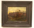 huile sur panneau paysage signe paul mathieu, Antiek en Kunst, Ophalen of Verzenden