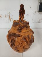 Gember/tabak/koekjes pot aap op deksel, Antiek en Kunst, Ophalen of Verzenden