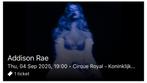 1x Addison Rae Ticket Brussel, Tickets en Kaartjes, Eén persoon, September
