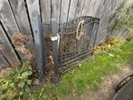 Ijzeren poort met palen, Tuin en Terras, Ophalen, Gebruikt, 100 tot 150 cm, IJzer
