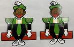 Sinterklaas Zwarte Piet Pietje 2 cadeau naambordjes vintage, Diversen, Sinterklaas, Verzenden, Nieuw