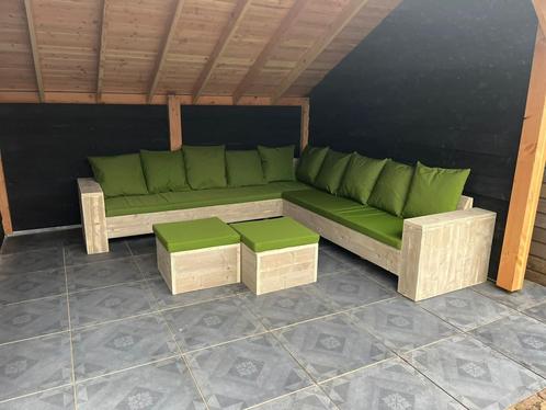 Steigerhout hoekbank lounge bank GRATIS BEZORGD, Tuin en Terras, Tuinsets en Loungesets, Nieuw, Loungeset, Steigerhout, Bank, Ophalen of Verzenden