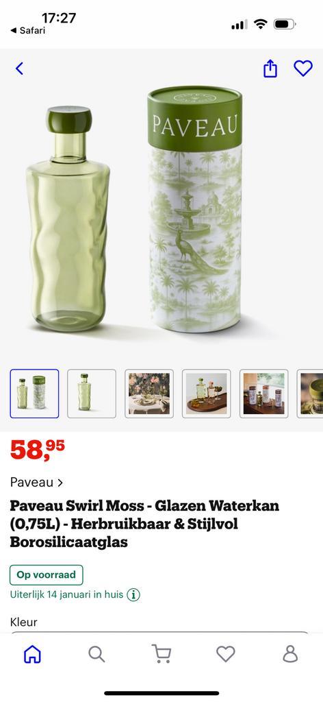 Bouteille d'eau Paveau Swirl, Divers, Produits alimentaires, Enlèvement ou Envoi