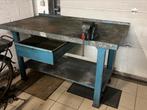 Metalen werkbank met bankschroef, Doe-het-zelf en Bouw, Werkbanken, Ophalen, Gebruikt, Bankschroef