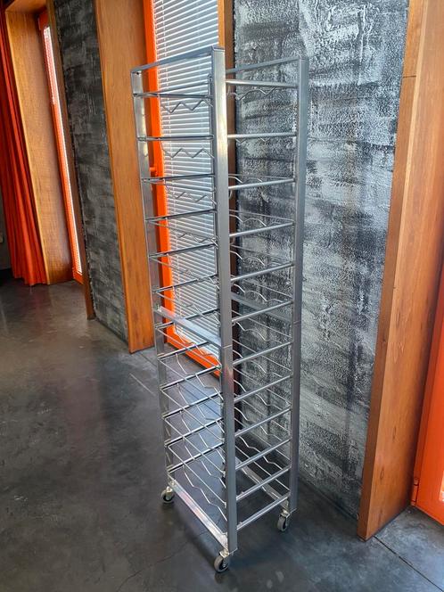 WIJNREK of FLESSENREK INOX- Habitat Nieuw - 48 Flessen, Huis en Inrichting, Woonaccessoires | Wijnrekken, Ophalen