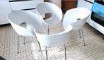 4 Wit Stoelen, Huis en Inrichting, Stoelen, Ophalen, Overige materialen, Wit, Zo goed als nieuw