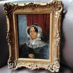 oud schilderij afm. 26cmx33cm zdr kader, Antiek en Kunst, Ophalen