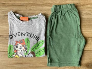 Paw patrol set korte moux korte broek 98 – 104  beschikbaar voor biedingen