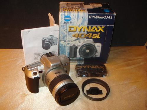 MINOLTA Dynax 404 si Autofocus Film SLR + Objectif 28-80 MM, Audio, Tv en Foto, Fotocamera's Analoog, Zo goed als nieuw, Spiegelreflex