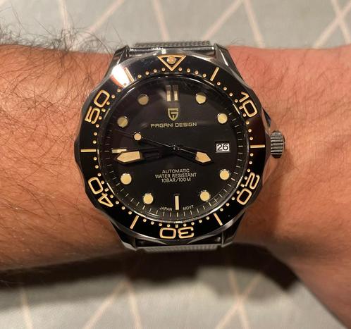 Pagani Design PD-1667 '007' James Bond Seamaster, Handtassen en Accessoires, Horloges | Heren, Zo goed als nieuw, Polshorloge