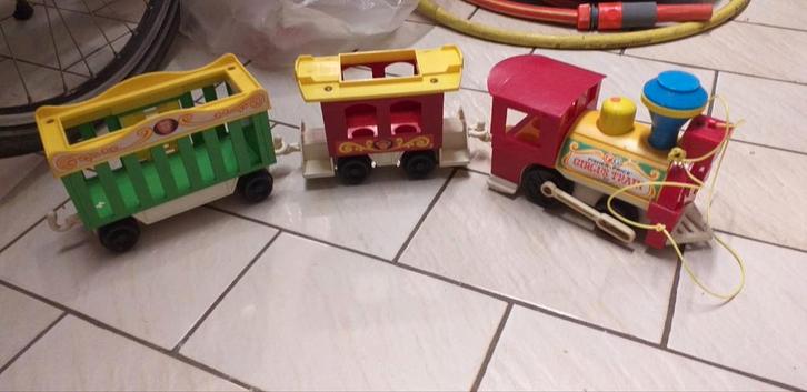 Vintage Fisher Price speelgoed - Ferry boat en Circus train, Kinderen en Baby's, Speelgoed | Fisher-Price, Gebruikt, Auto of Voertuig