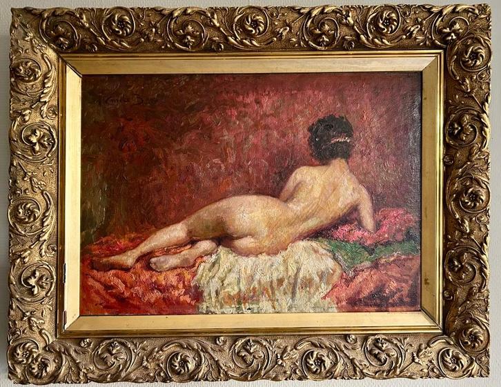 Emile Baes - olieverf op doek, Antiek en Kunst, Kunst | Schilderijen | Klassiek, Ophalen