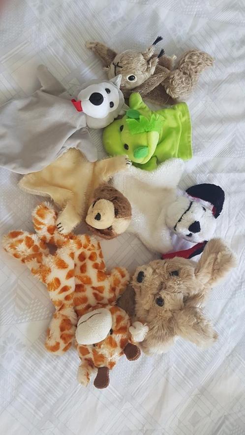 Zachte handpoppen poppenkastpoppen, Kinderen en Baby's, Speelgoed | Poppen, Zo goed als nieuw, Ophalen of Verzenden