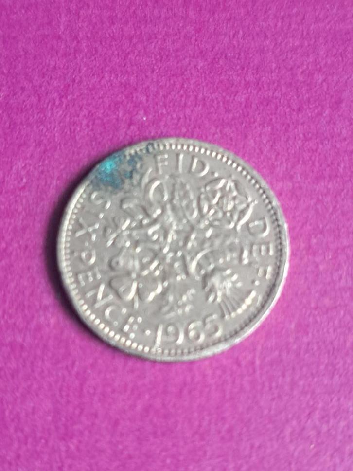 1965 Engeland 6 pence Elizabeth II, Postzegels en Munten, Munten | Europa | Niet-Euromunten, Losse munt, Overige landen, Verzenden
