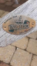 tuintafel en stoelen, Tuin en Terras, Tuintafels, Ophalen, Gebruikt, Rond, Teakhout